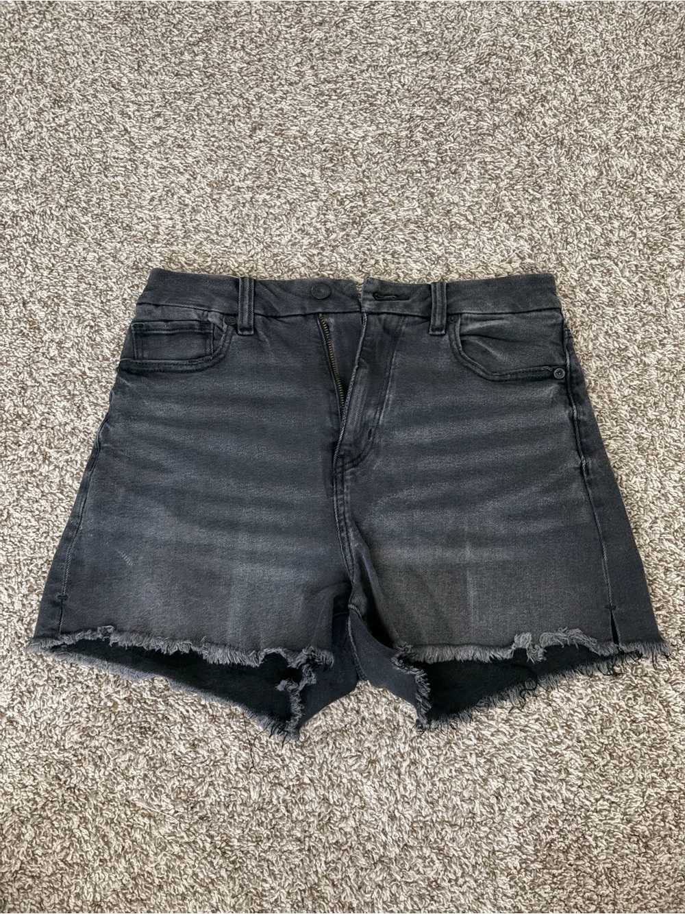 American Eagle Stretch Curvy Mom Shorts Black Size 4